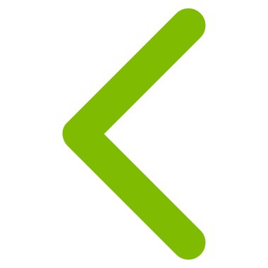 Yön sol düz vektör simgesi