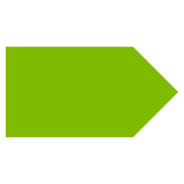 Yön sağ düz vektör simgesi