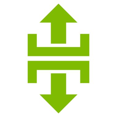 Düşey yönde düz vektör simge bölmek