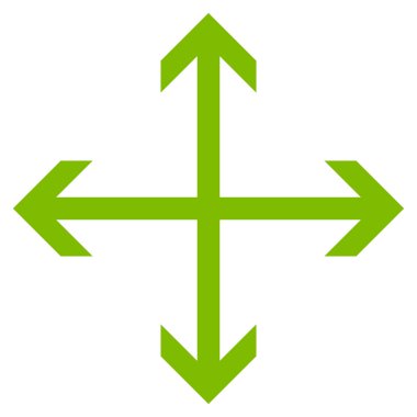 Oklar düz vektör simgesini genişletin