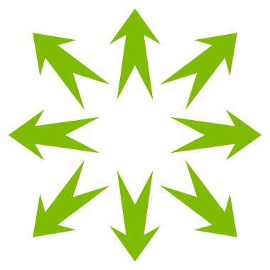 Oklar düz vektör simgesini genişletin