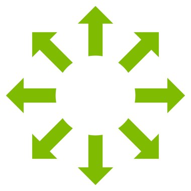 Oklar düz vektör simgesini genişletin