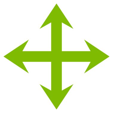 Oklar düz vektör simgesini genişletin