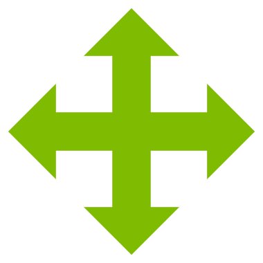 Düz vektör simgesini genişletin