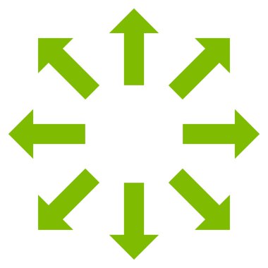 Oklar düz vektör simge patlayabilir