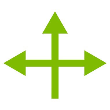 Kavşak yön düz vektör simgesi