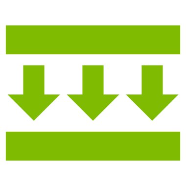 Basıncı aşağı düz vektör simgesi