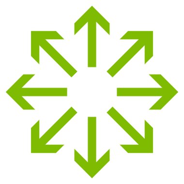 Radyal oklar düz vektör simgesi