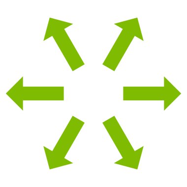 Radyal oklar düz vektör simgesi