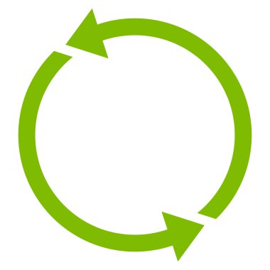 Geri dönüşüm düz vektör simgesi