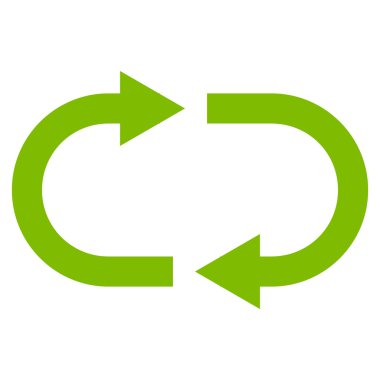 Geri dönüşüm düz vektör simgesi