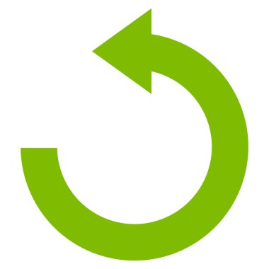 Döndürme sol düz vektör simgesi