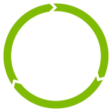 Döndürme düz vektör simgesi