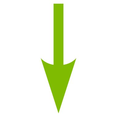 Düz vektör simgesi aşağı ok keskin