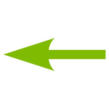 Keskin ok sol düz vektör simgesi