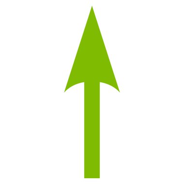 Düz vektör simge yukarı ok keskin