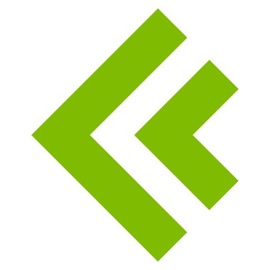 Shift Sol düz vektör simgesi