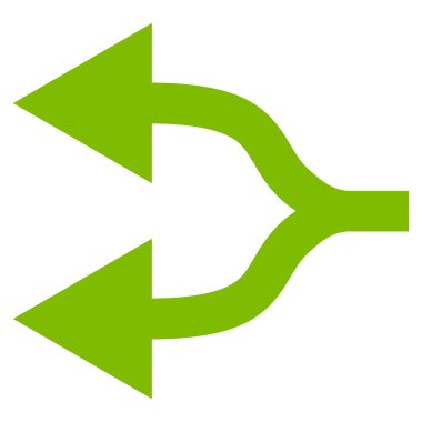 Split oklar sol düz vektör simgesi