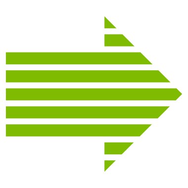 Ok şerit sağ düz vektör simgesi