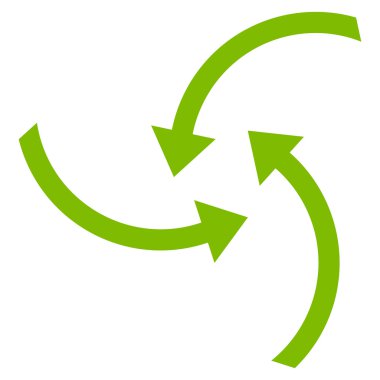 Oklar düz vektör simge girdap