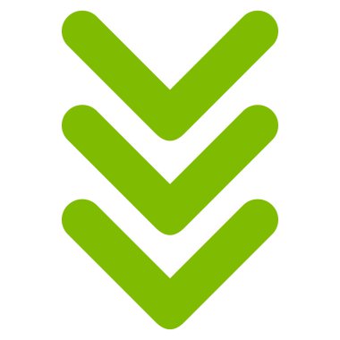 Düz vektör simgesi aşağı çift ok ucu