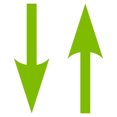 Vektör simge dikey Exchange oklar düz