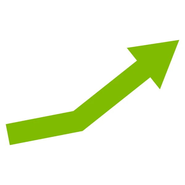 Growth Trend Flat Vector Icon — Stock Vector