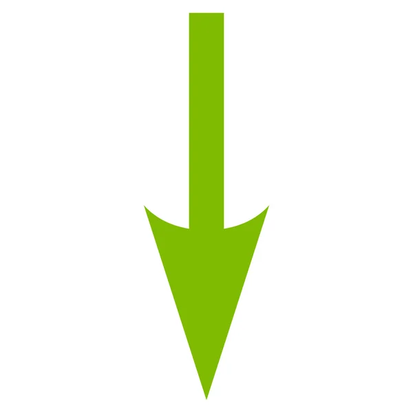 Sharp Arrow Down Flat Vector Icon — Stock Vector