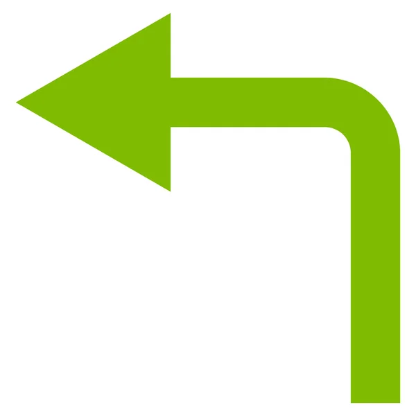 Sväng vänster platt vektor Icon — Stock vektor
