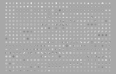 Bütün oklar yön vektör Icon Set