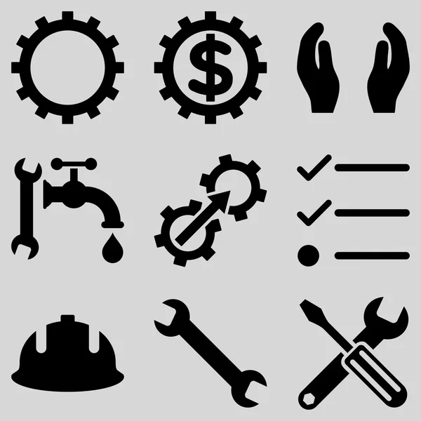 Service Tools Vector Icon Set — Stock Vector