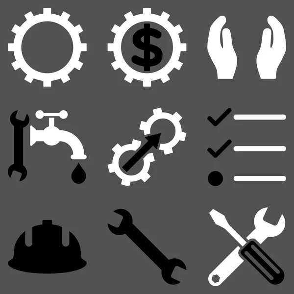 Service Tools Vector Icon Set — Stock Vector