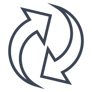 Oklar kontur vektör simge Yenile