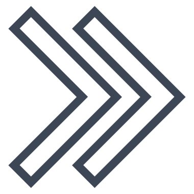 Üst karakter doğru anahat vektör simgesi