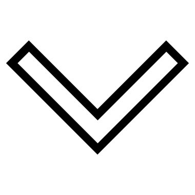 Kontur vektör simgesi aşağı ok ucu