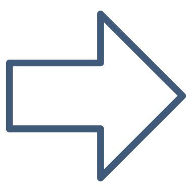 Ok şu ince çizgi vektör simgesi