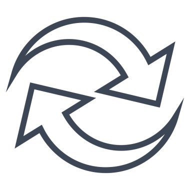 Oklar anahat vektör simge Yenile