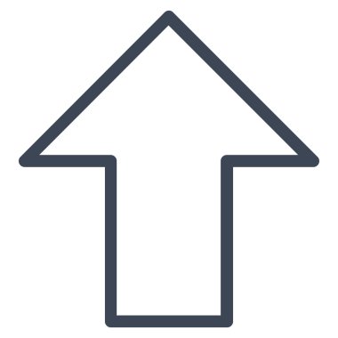 Kontur vektör simge yukarı ok