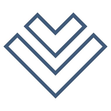 Kontur vektör simgesi aşağı yön