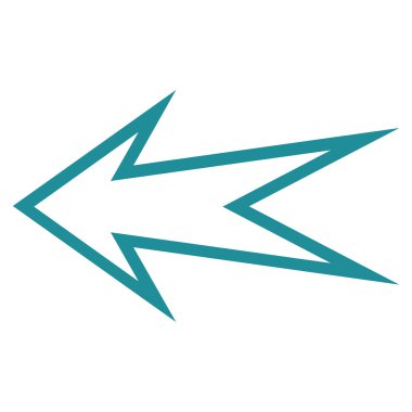 İnce çizgi vektör simge sol ok