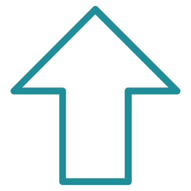 İnce çizgi vektör simge yukarı ok