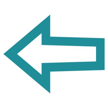 Ok sol anahat vektör simgesi