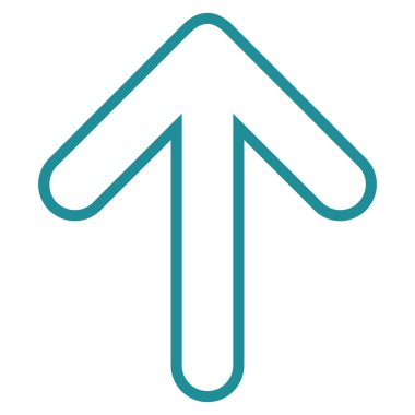 Kontur vektör simge yukarı yönlü ok