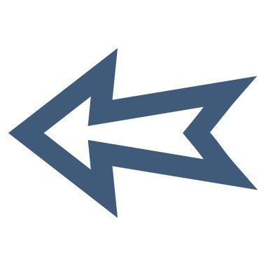 Ok sol kontur vektör simgesi