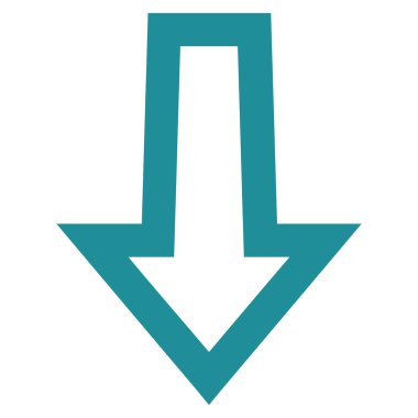 İnce çizgi vektör simgesi aşağı ok