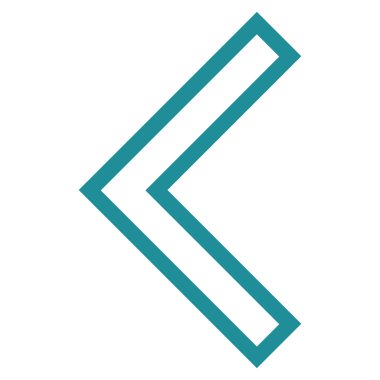 Ok ucu sol anahat vektör simgesi