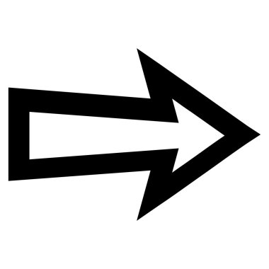 Ok sağ anahat vektör simgesi