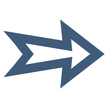 Ok sağ kontur vektör simgesi