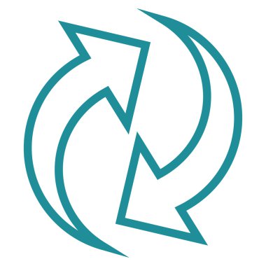 Oklar kontur vektör simge Yenile