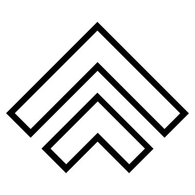 Yön yukarı kontur vektör simgesi